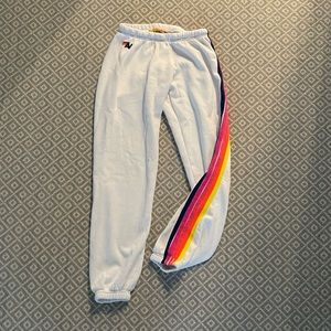 Aviator Nation White 5-Stripe sweatpant - never worn